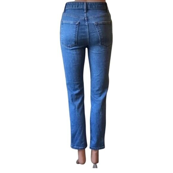 Reformation Cynthia Blue High Waist Straight Leg Denim - Picture 2 of 4